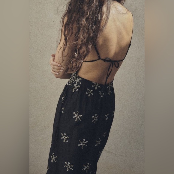 Embroidered Eyelet Midi Dress - Picture 1 of 6